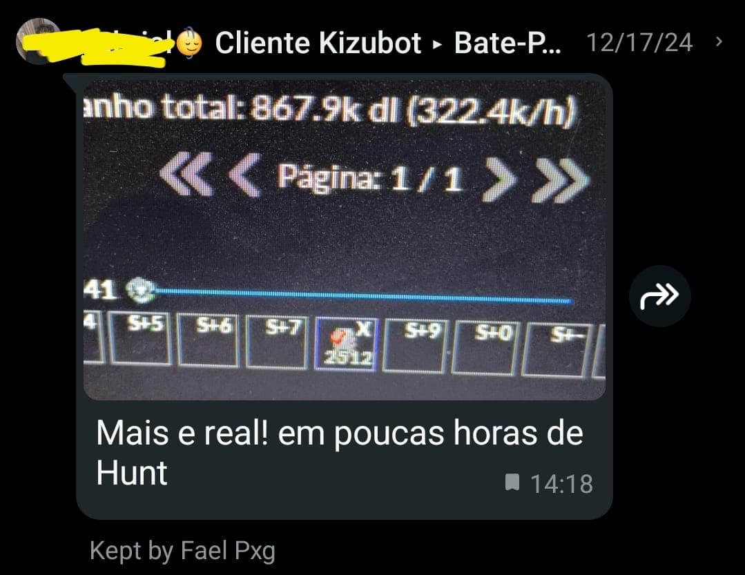 Estatísticas da caçada