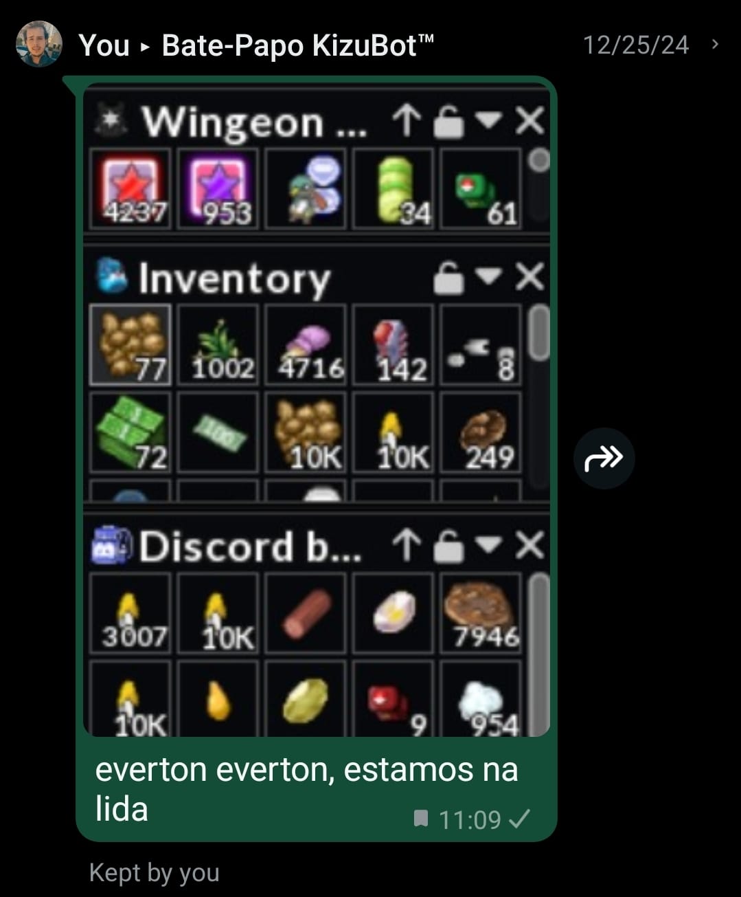 Resultado do KizuBot - Multi Coleta de Recursos