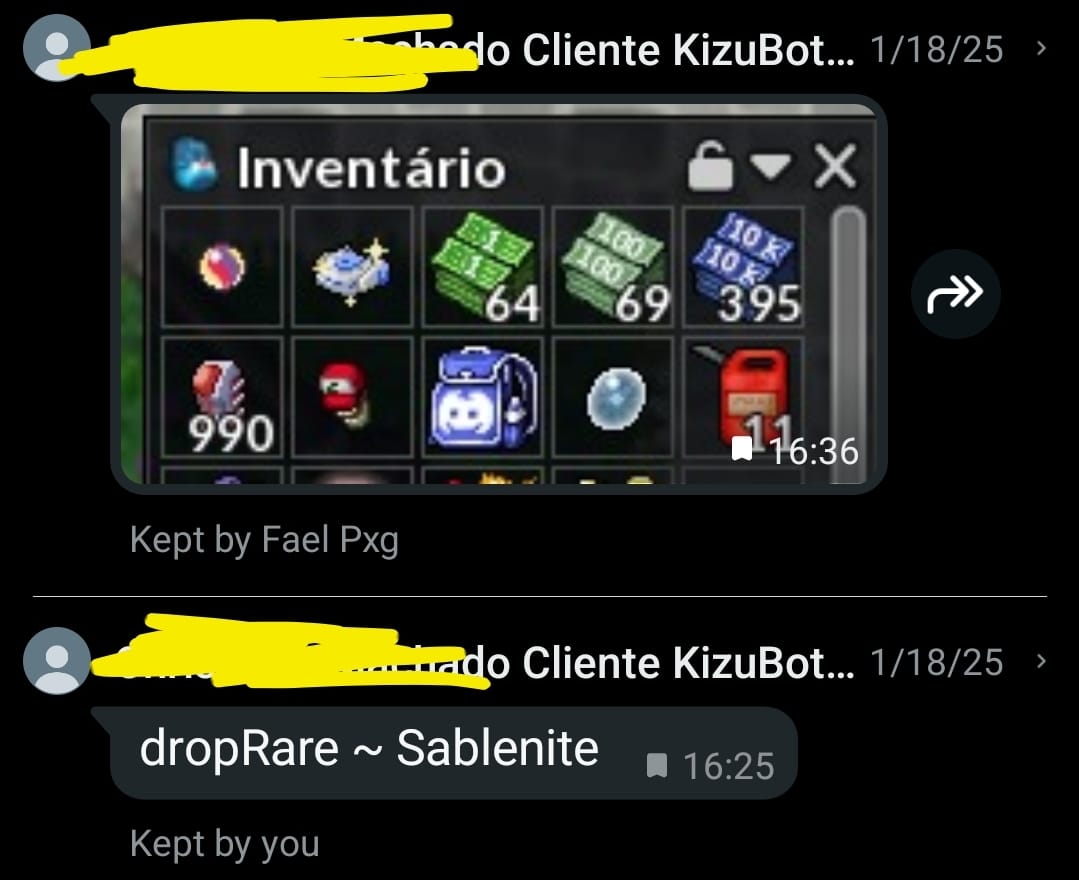 Resultado do KizuBot - Inventário Lucrativo